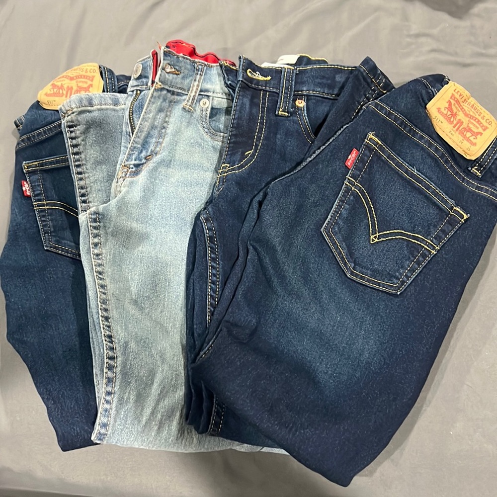 Lot of 4 pairs boys Levi’s slim fit jeans
